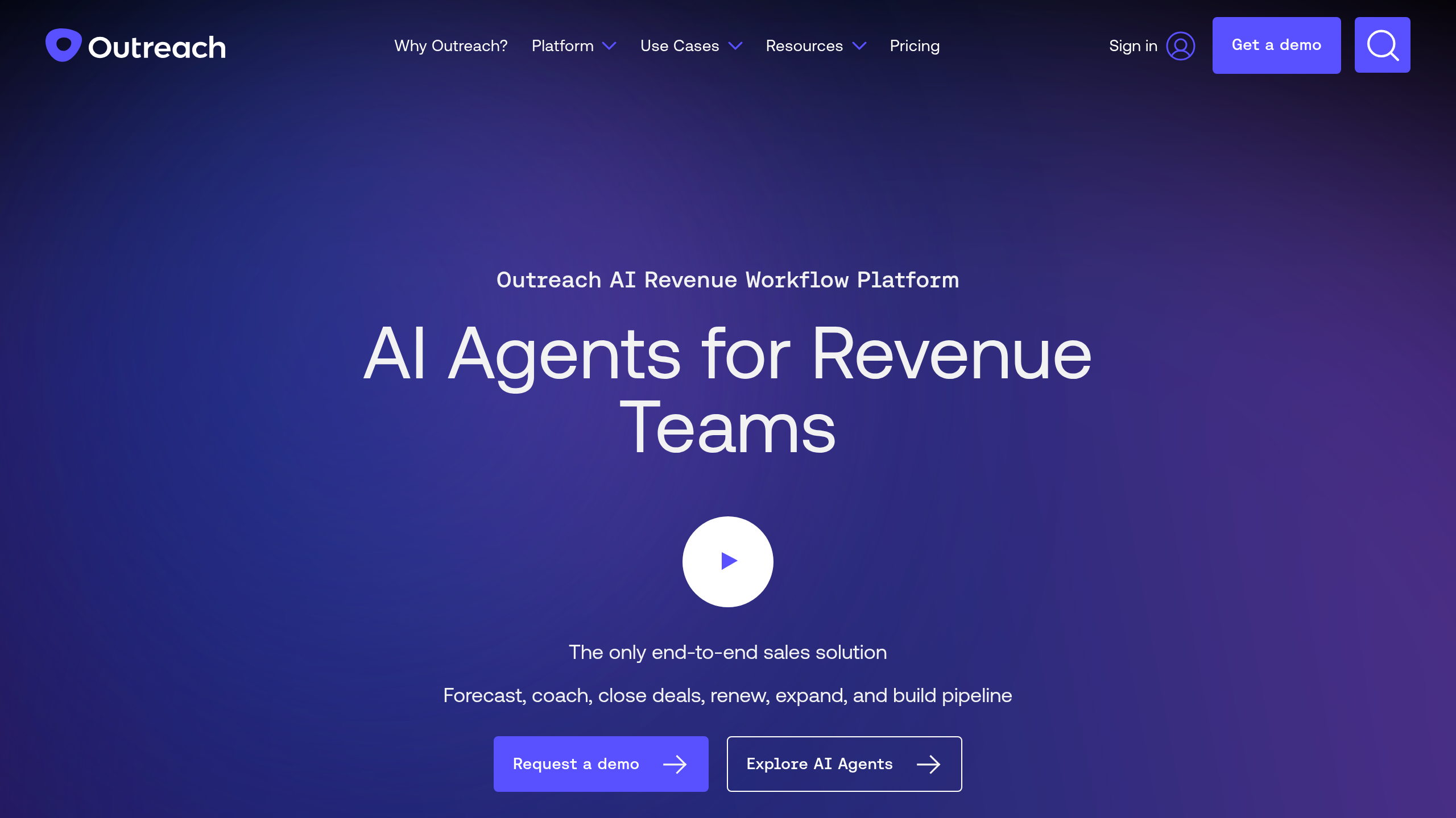Outreach homepage screenshot