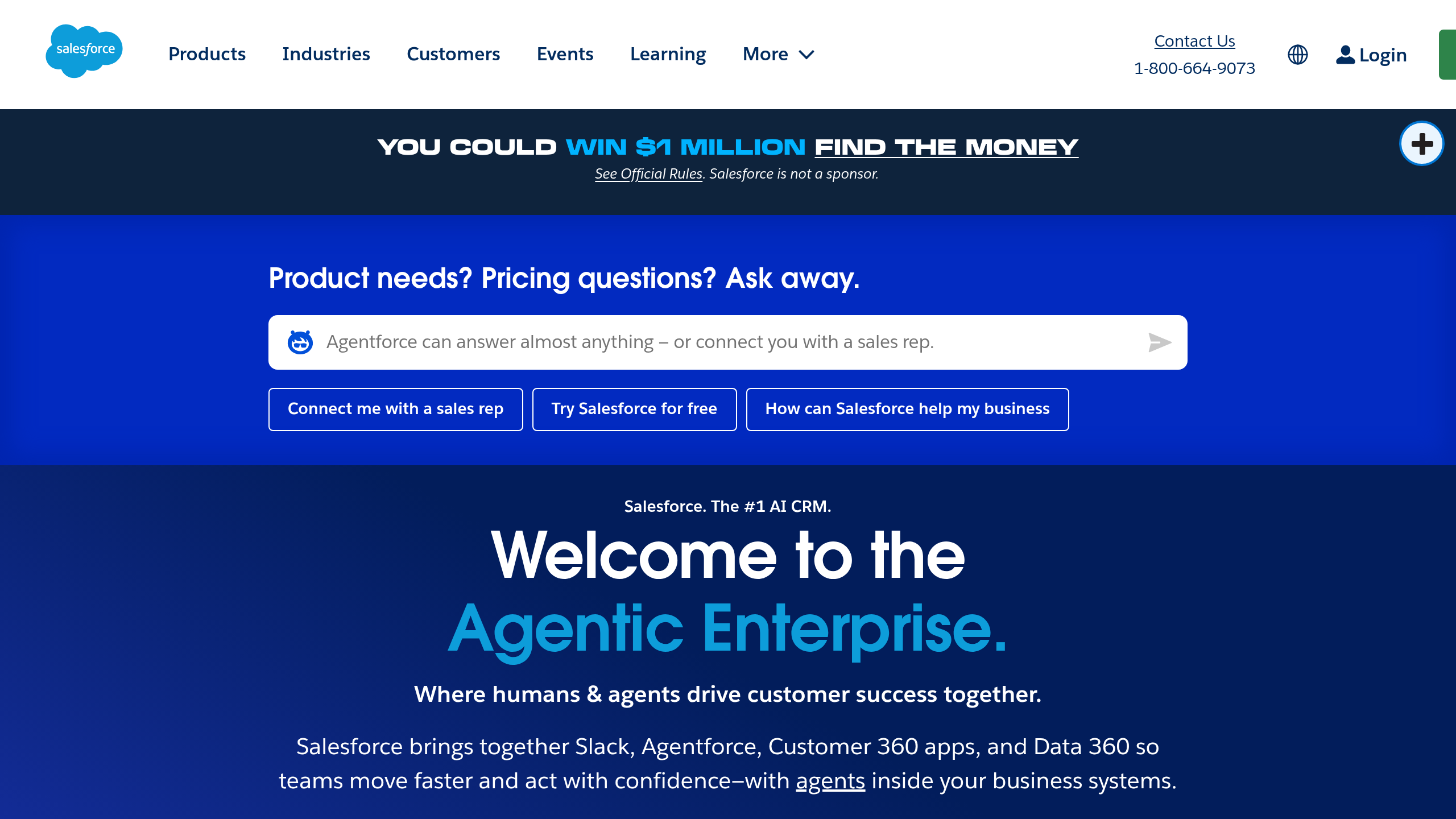 Salesforce homepage screenshot